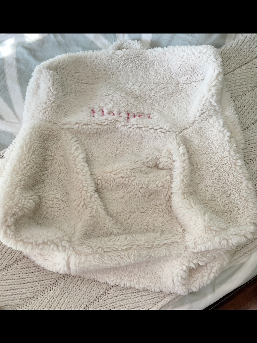 Pottery Barn Kids Cozy Sherpa Anywhere Chair Cover. Personalized: “Harper”